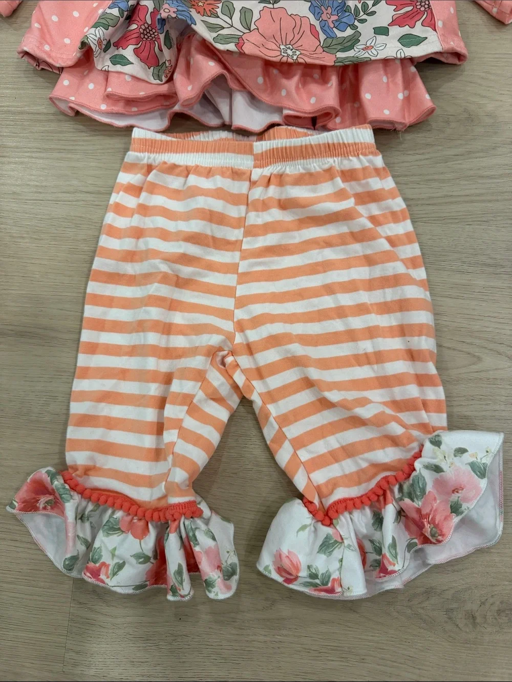 Marie Nicole 3xs- xs bundle Kids Pink Floral Bunny Set: